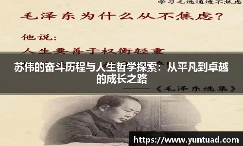 苏伟的奋斗历程与人生哲学探索：从平凡到卓越的成长之路